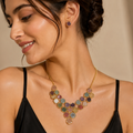 The Painted Garden Necklace & Studs Set