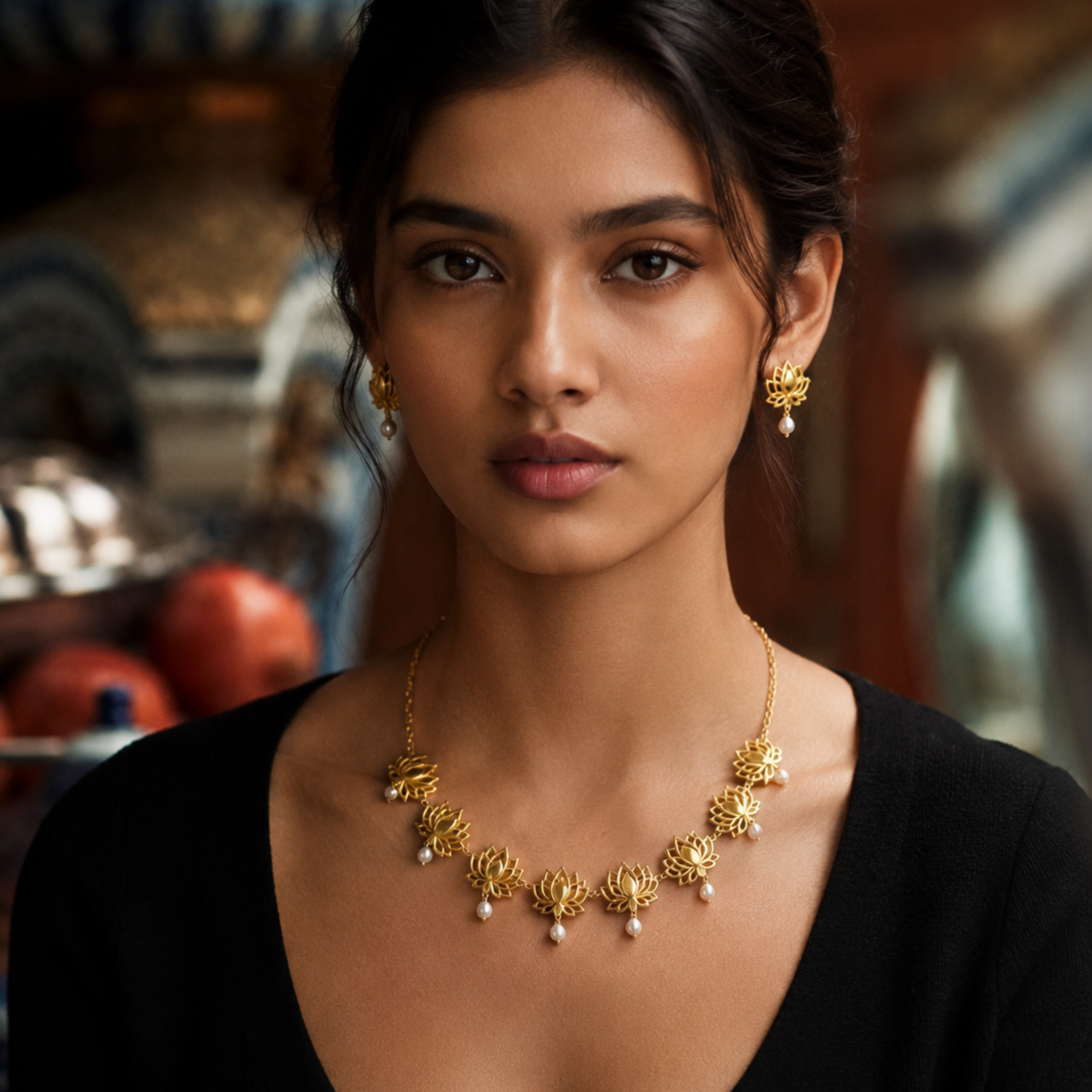 Still Waters Necklace & Studs Set