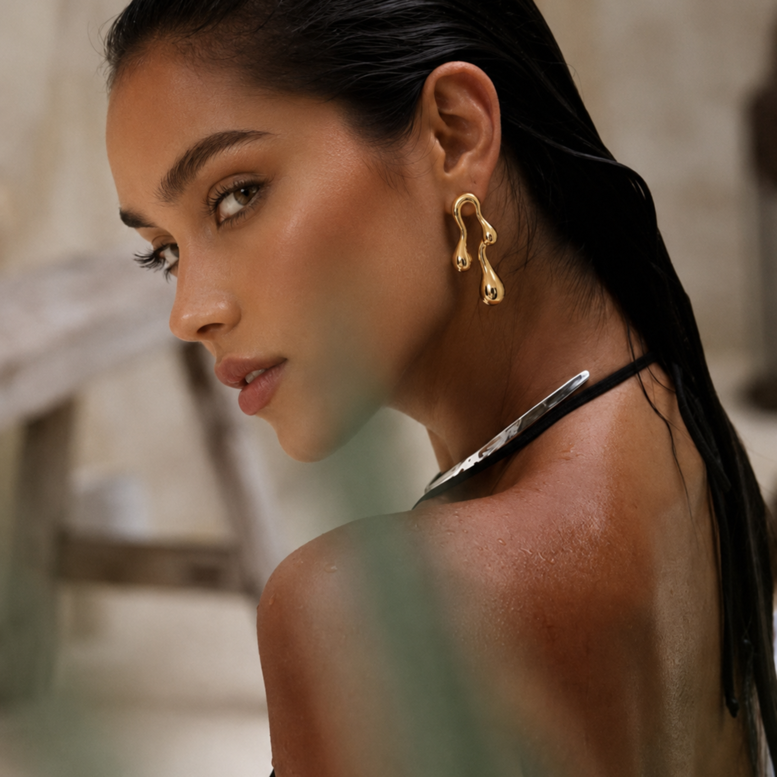 The Cascade Sculptural Drop Earrings