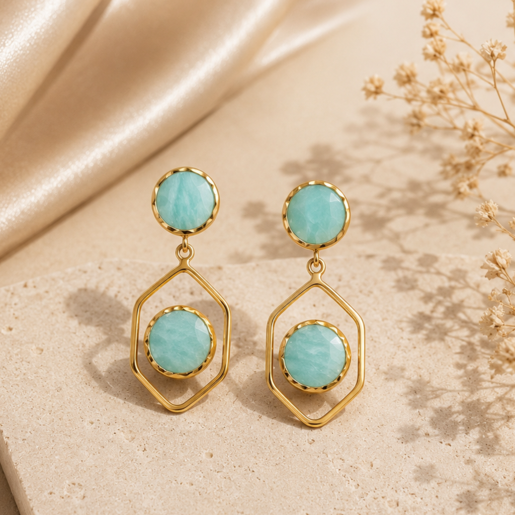 The Azure Hour Statement Drop Earrings