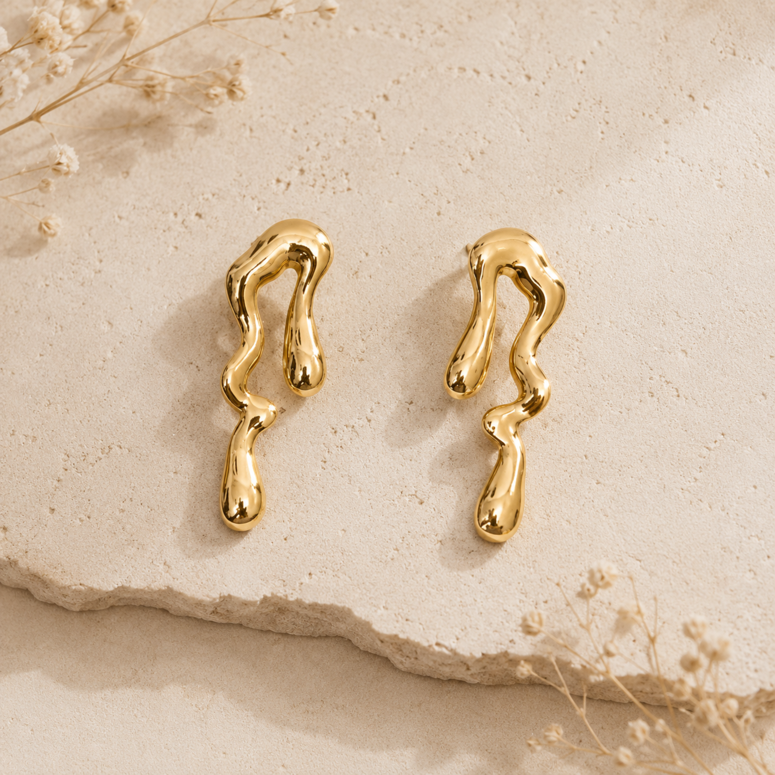 The Cascade Sculptural Drop Earrings