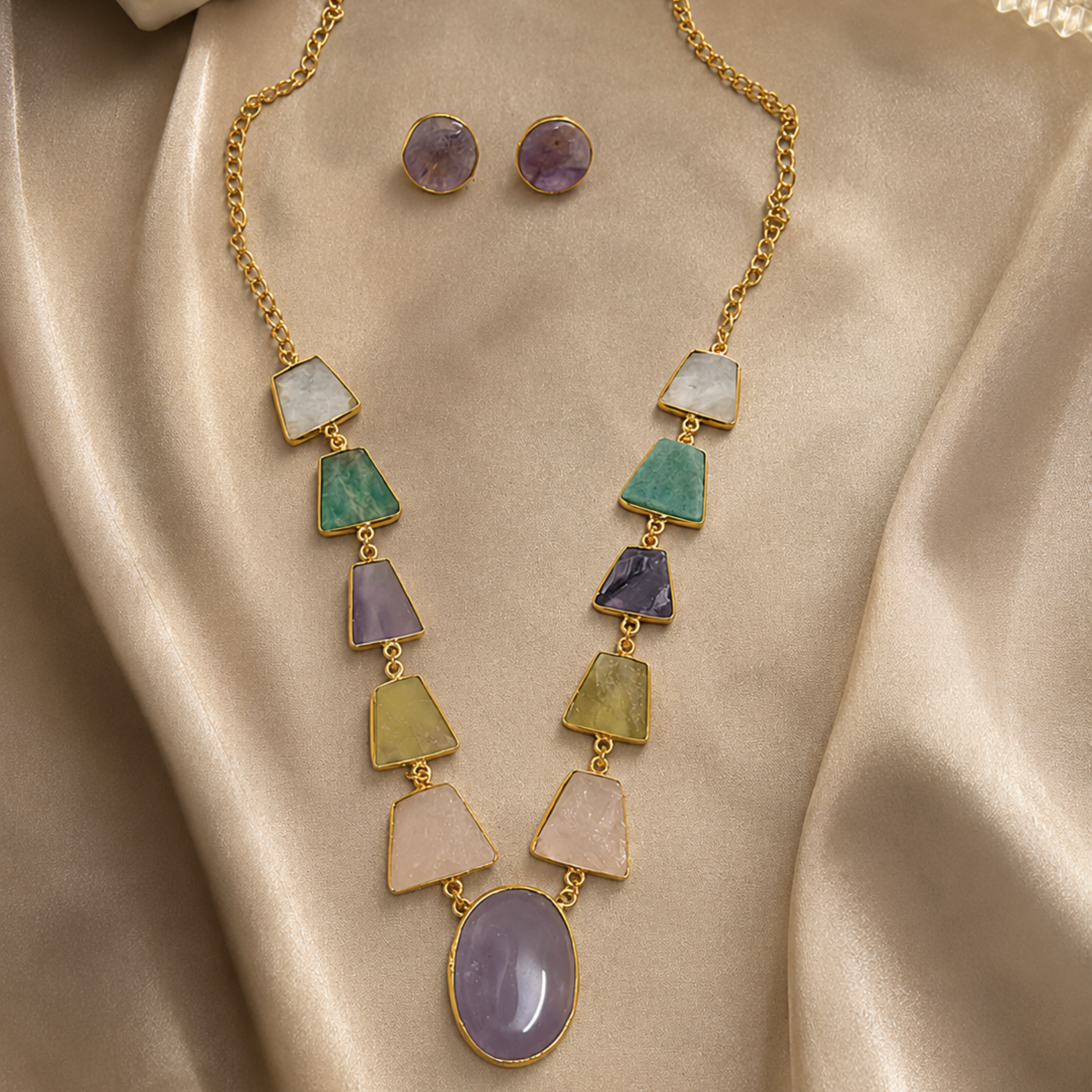 After Rain Necklace & Stud Set