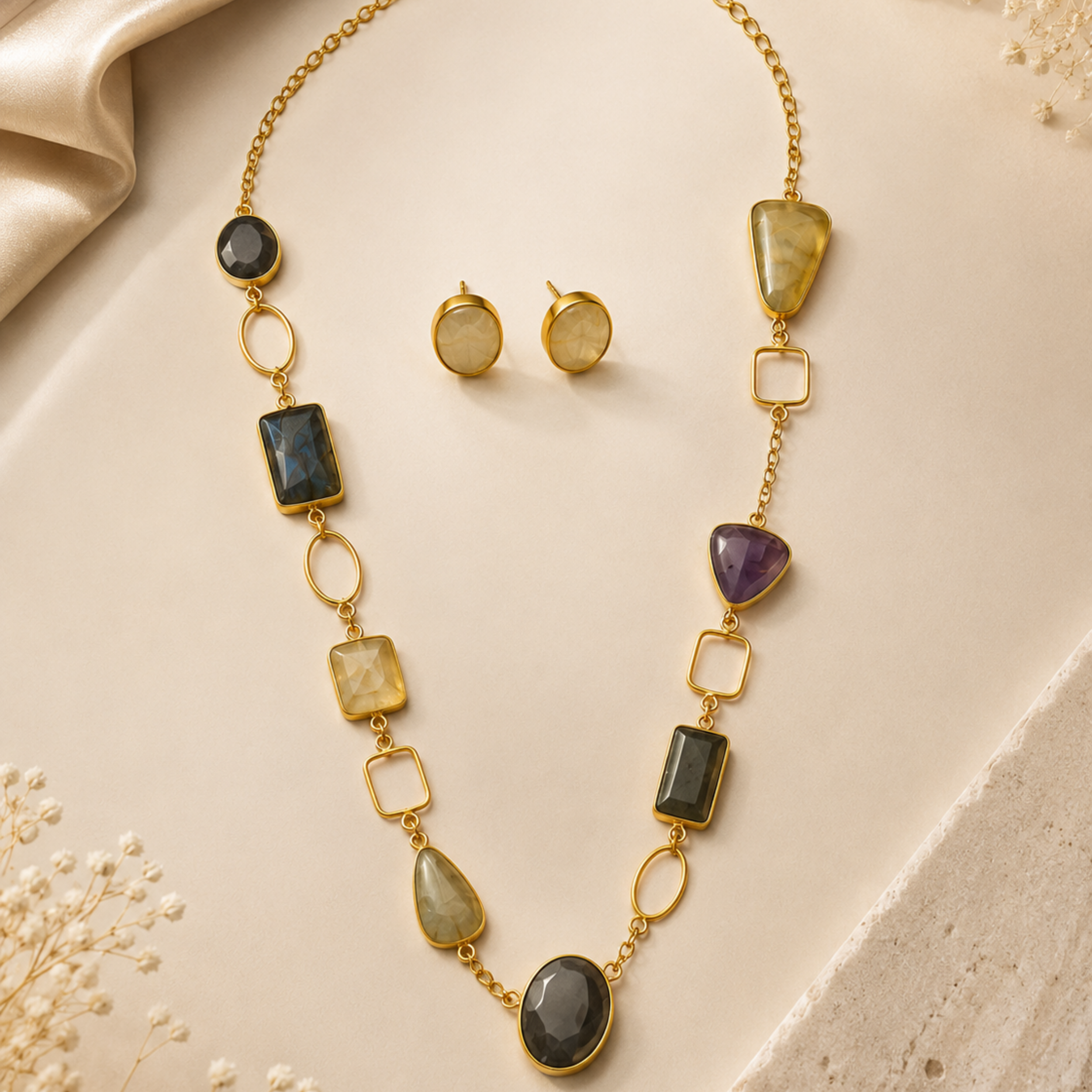 The Fifth Window Necklace & Stud Set