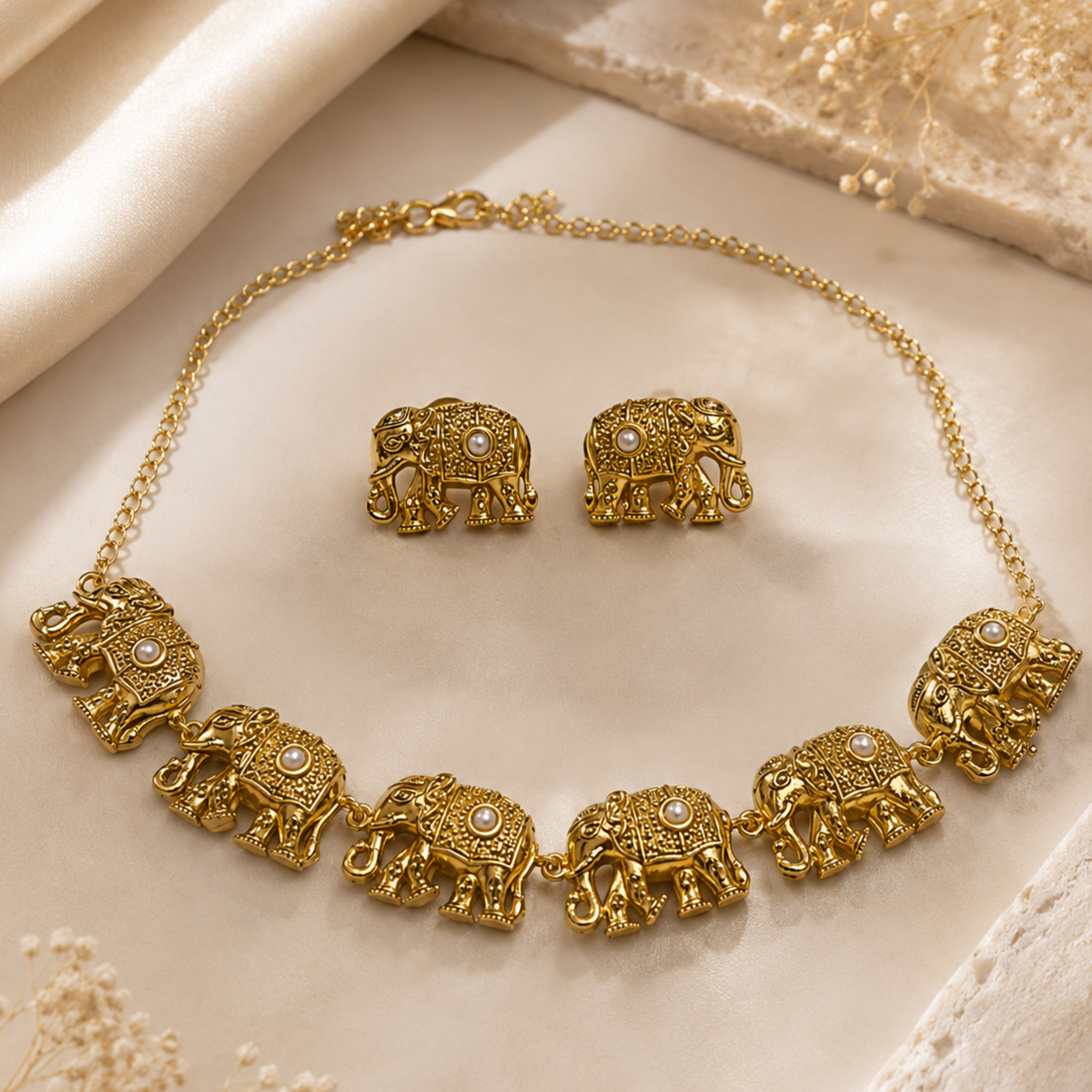 The Procession Necklace & Studs Set