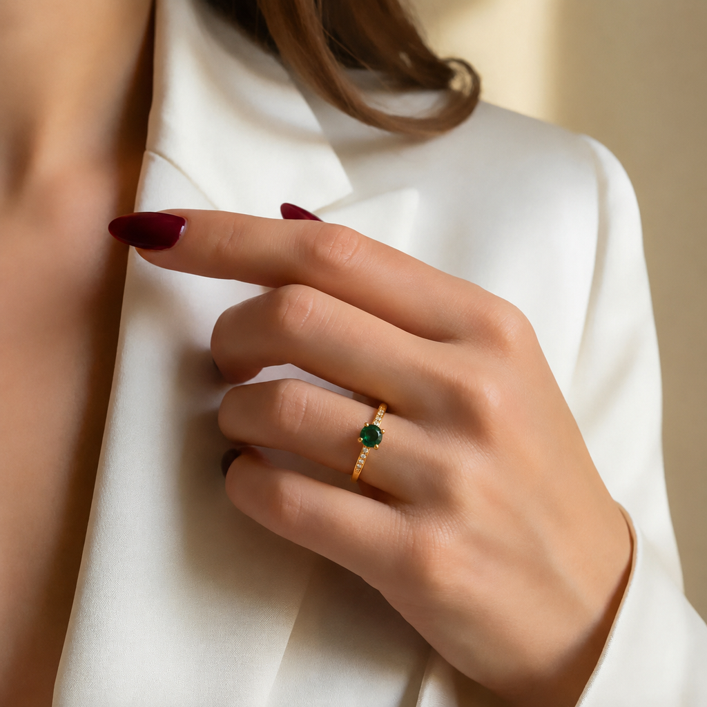The Emerald Promise Solitaire Ring
