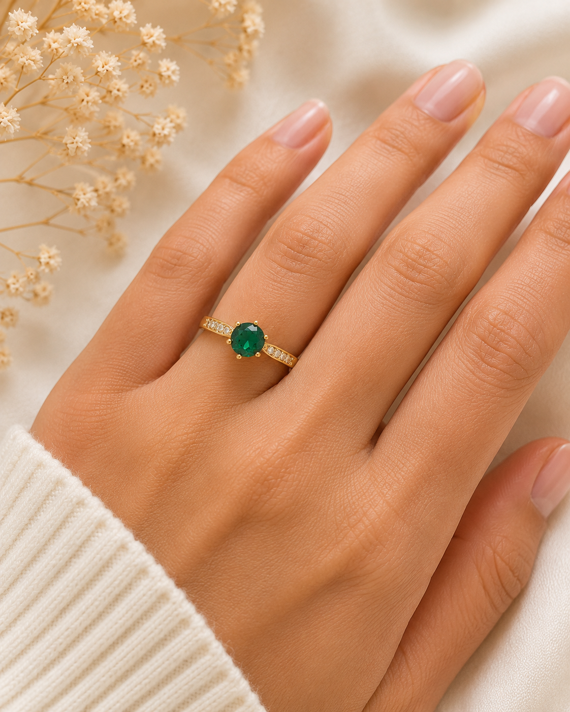 The Emerald Promise Solitaire Ring